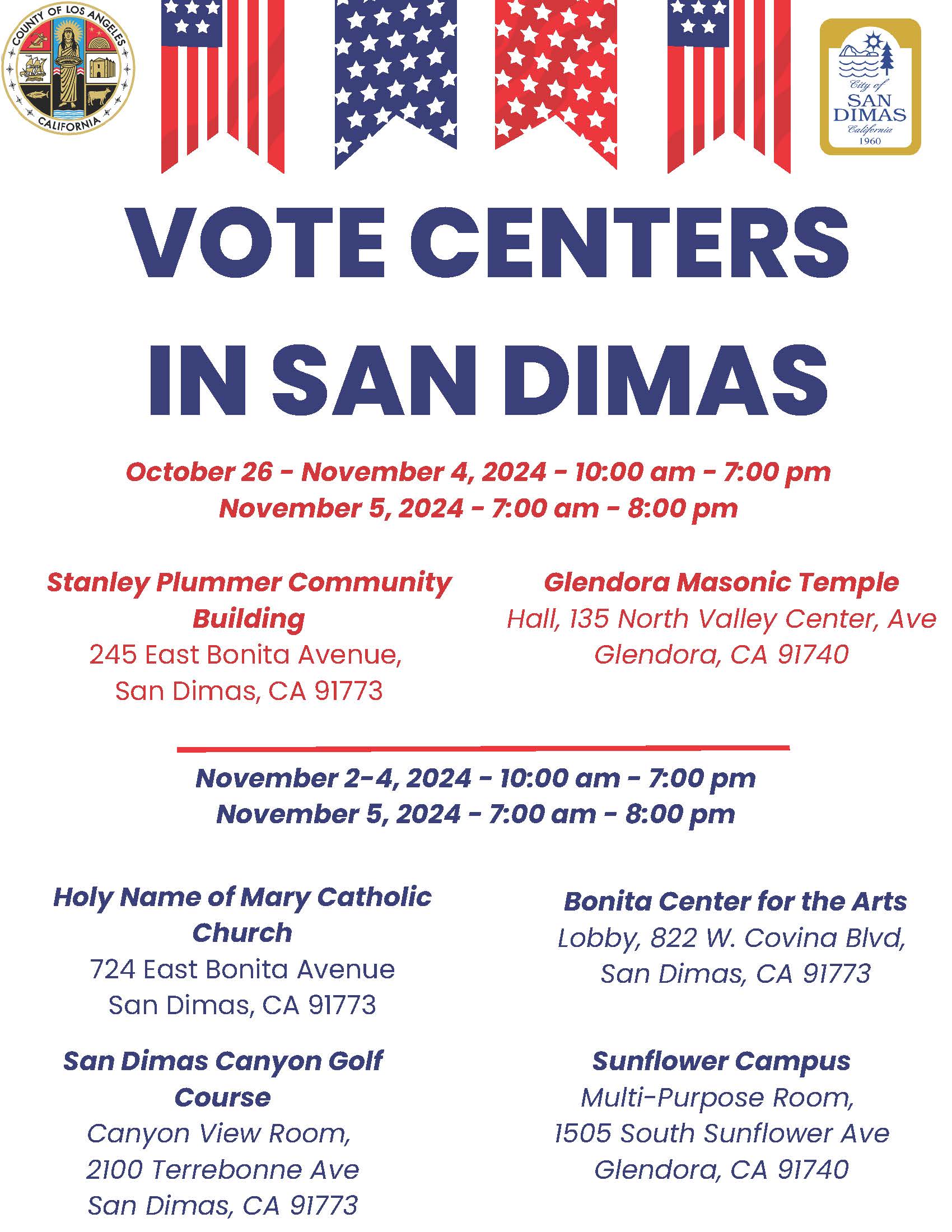 Vote Center Flyer November 2024